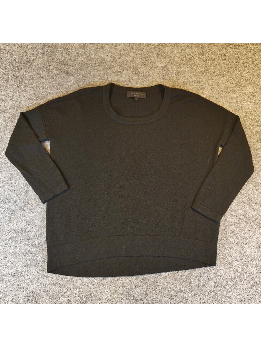 rag & bone New York Women's Black Scoop Neck Long Sleeve Sweater Size XS
